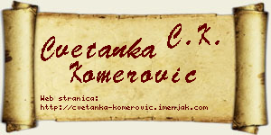 Cvetanka Komerović vizit kartica